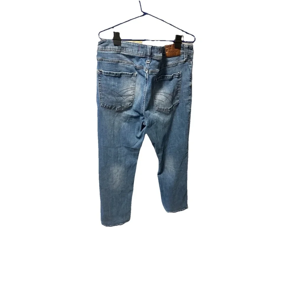 Seven7 Jeans Mens Straight Fit Blue Denim 36x30 Medium Wash Classic
